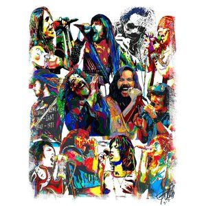 Lead Singers Robert Plant Axl Rose Bon Scott Bob Seger Rock Music Poster 18x24